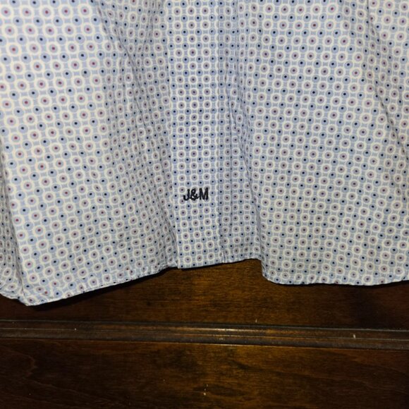 Johnston Murphy Geometric Anchors Short Sleeve Button Up Shirt Mens XL LOT OF 2 - Picture 3 of 13